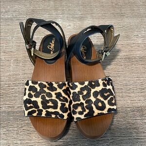 Sam Edelman Brynn Cheetah print platform sandals size‎ 7